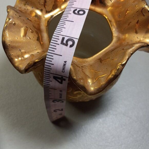 Vintage Elegant Weeping Gold Leaf  Dixon Art Studio 22Kt Vase - Picture 5 of 5